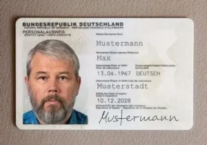 Echte deutsche Personalausweis